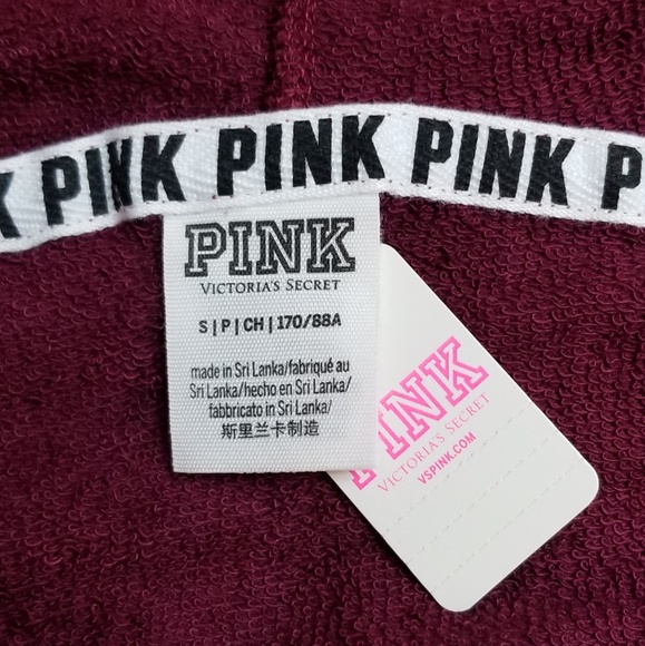 💖 1 LEFT!! PINK VS Maroon Bling Hoodie - Picture 6 of 7